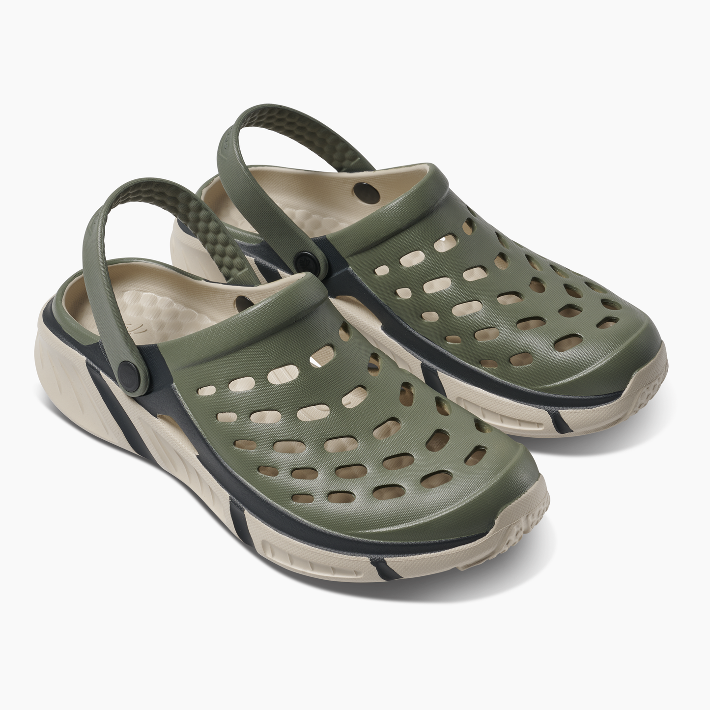 Men's Trekking Clog - Block Light Sage/Beige