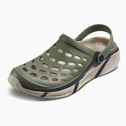 Men's Trekking Clog - Block Light Sage/Beige