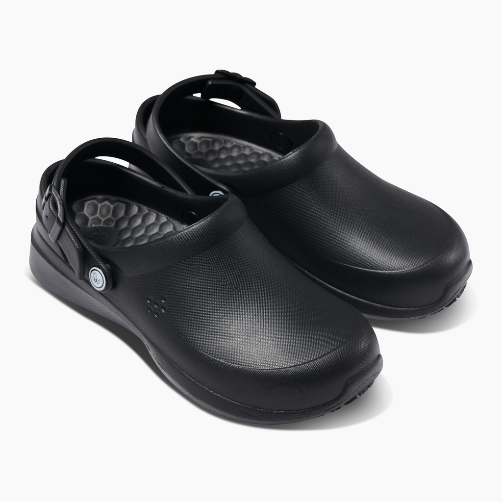 Adult's Work Clog Solid Black