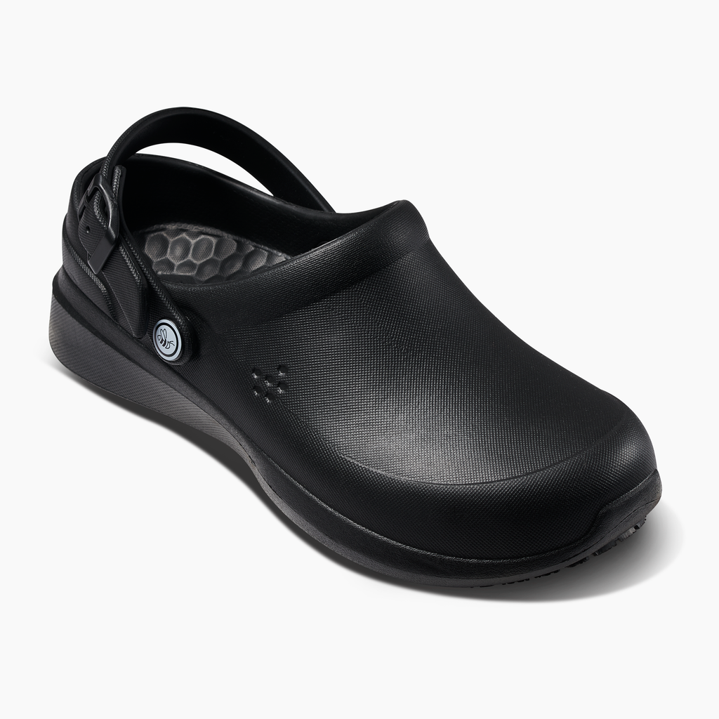 Adult's Work Clog Solid Black