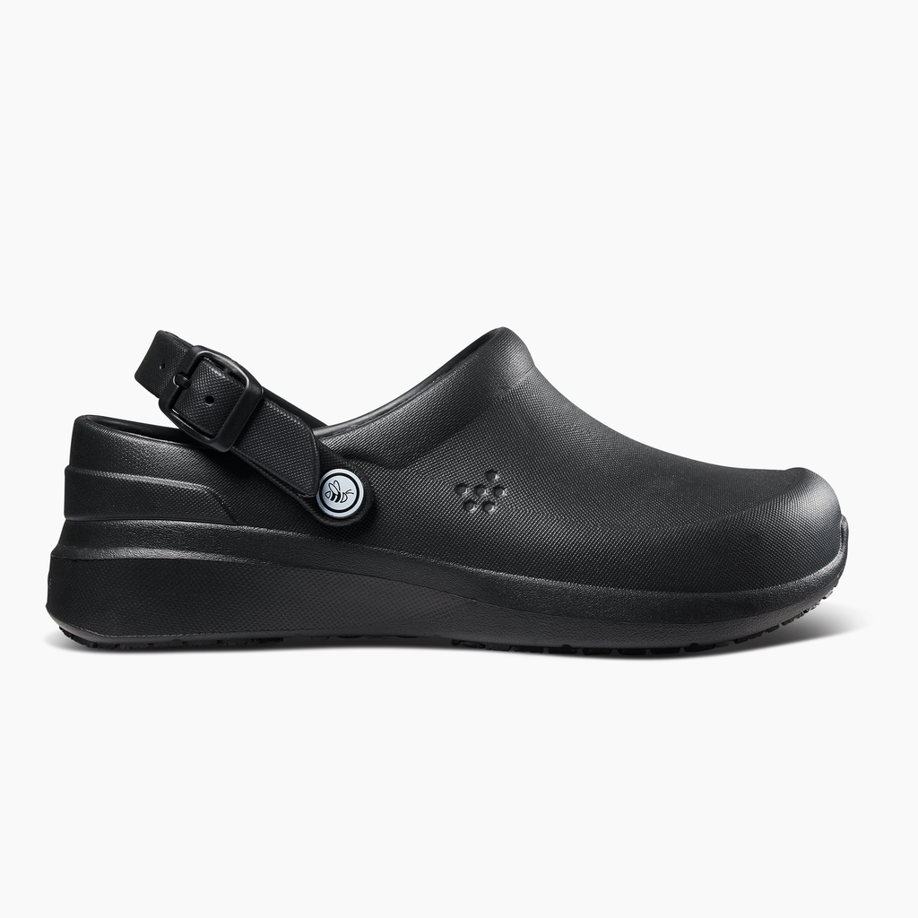 Adult's Work Clog Solid Black