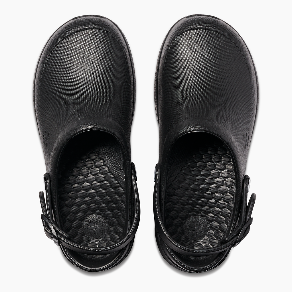 Adult's Work Clog Solid Black