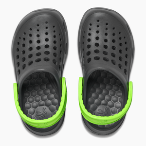Kid's Active Clog Charcoal/Lime Green